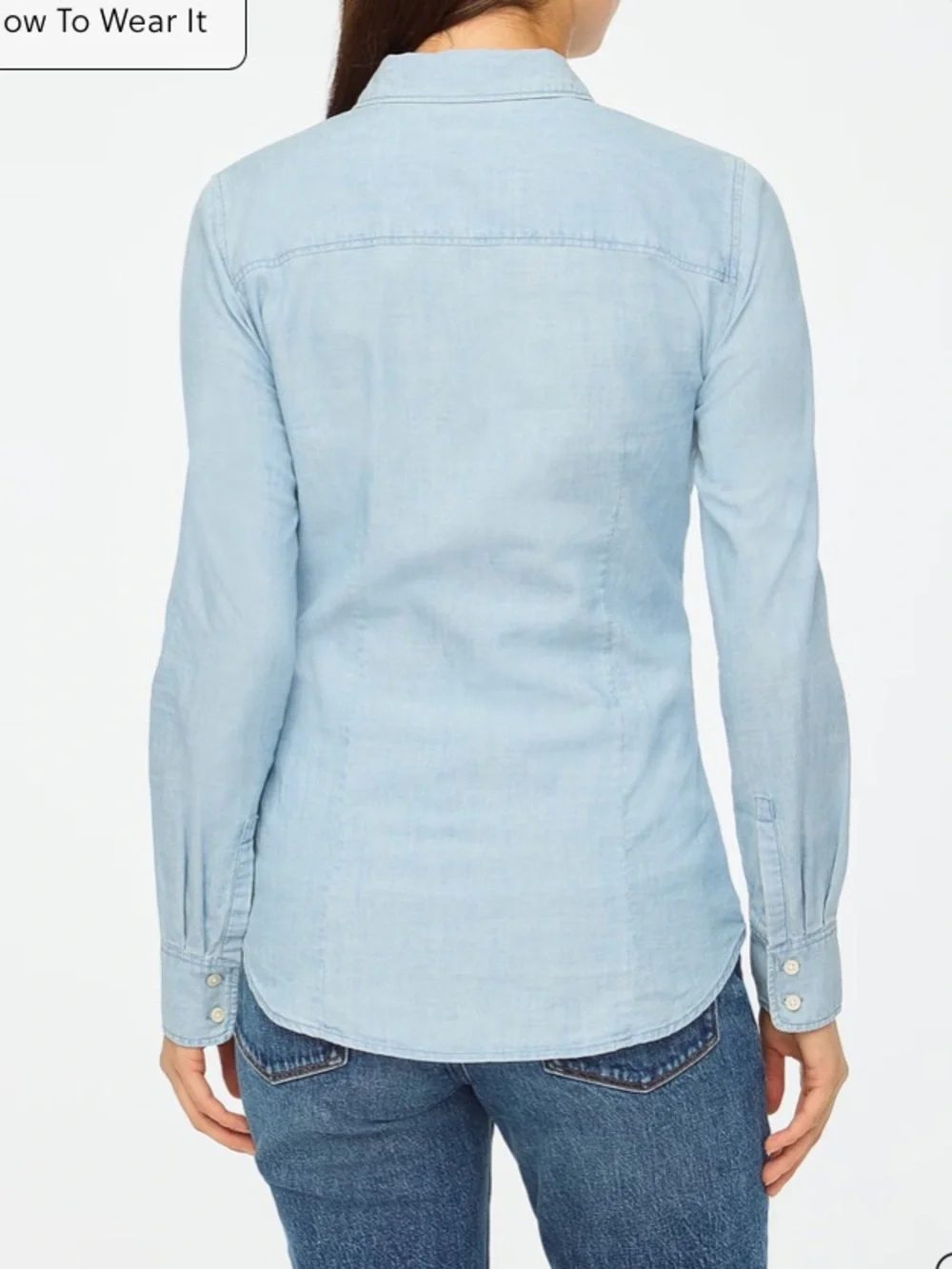 NWT J. Crew Light Blue Denim Button-Down Shirt
